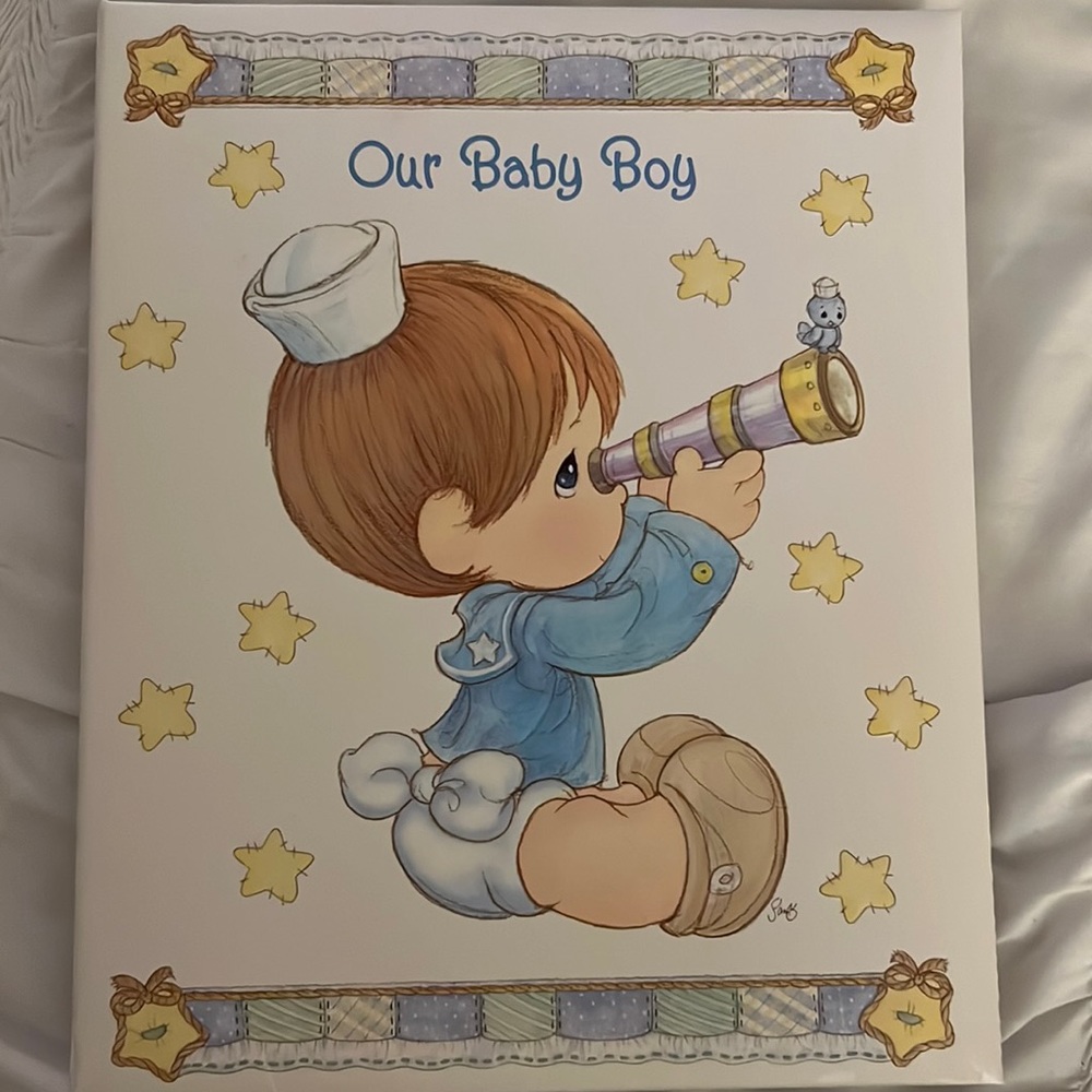 Vintage 1997 Precious Moments Baby Boy memory book